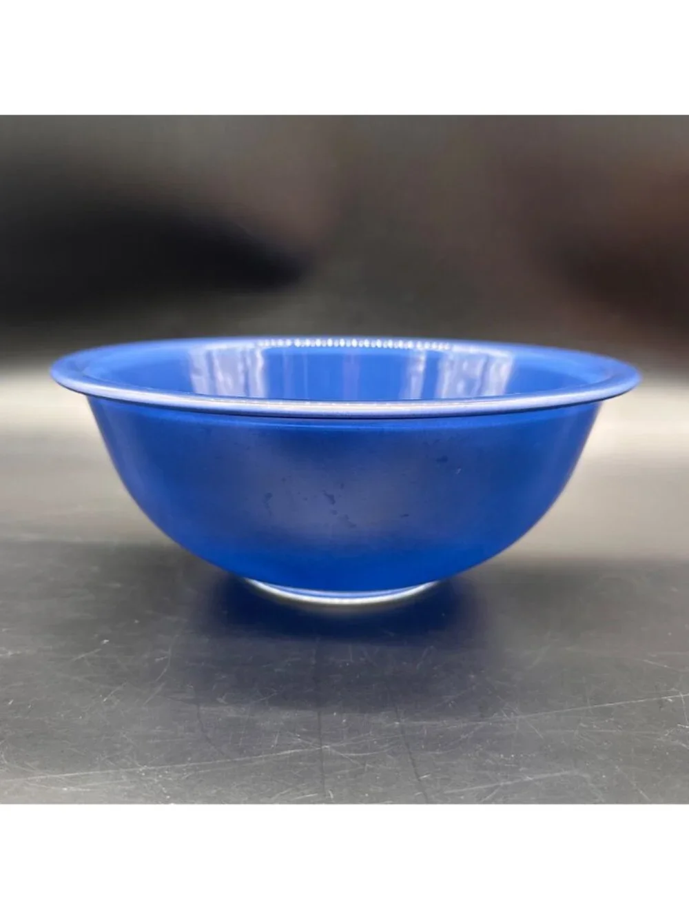 Vintage Pyrex Mixing Bowl Blue Glass 325 Made In USA 1980s Retro Serving 2.5L